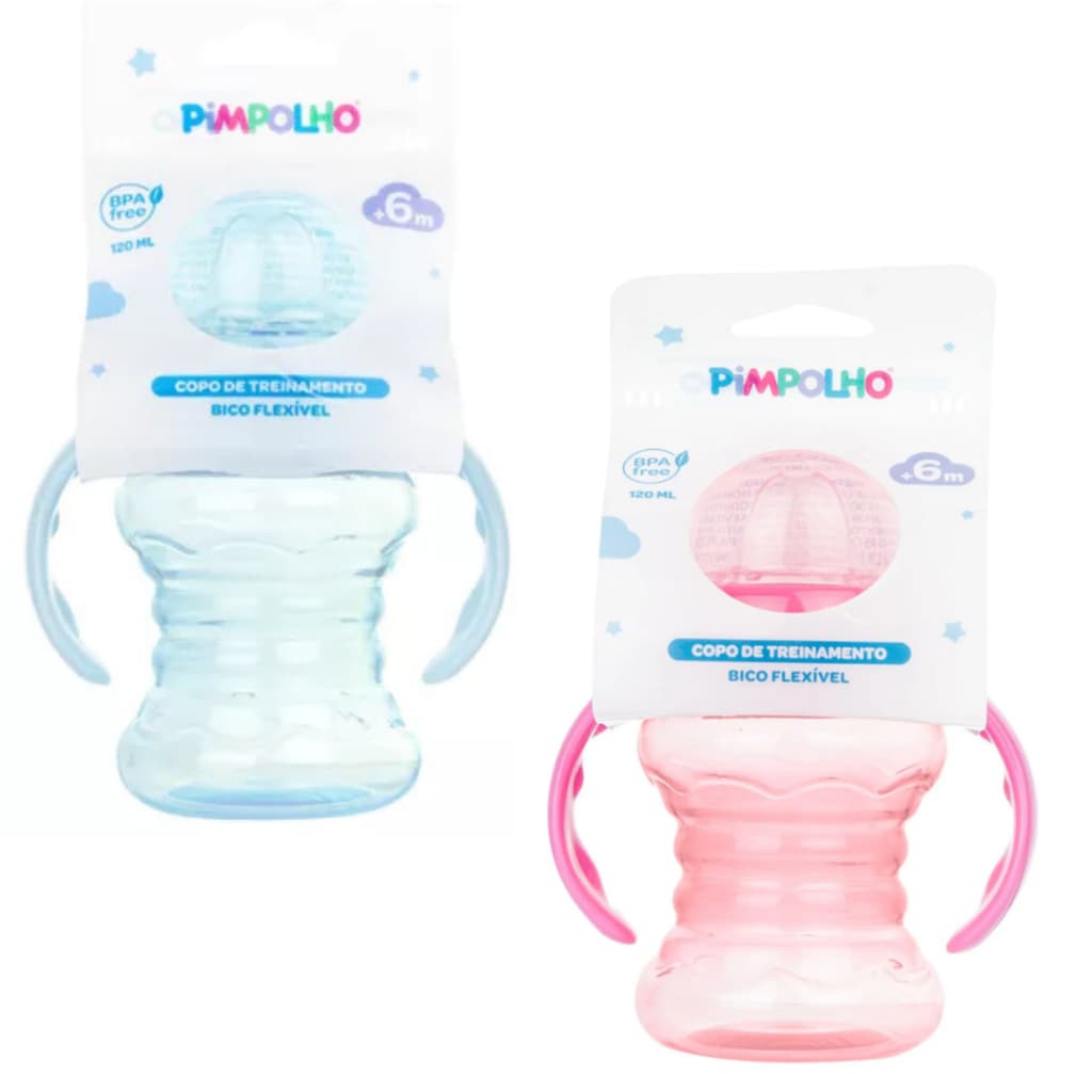 Copo de treinamento - Pimpolho - +6m - 120ml - Bico flexível