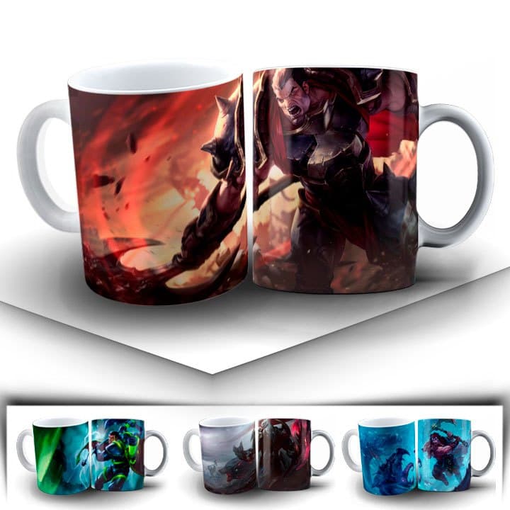 Caneca DARIUS Vários Modelos Jogo League Of Legends LOL Caneca de Porcelana