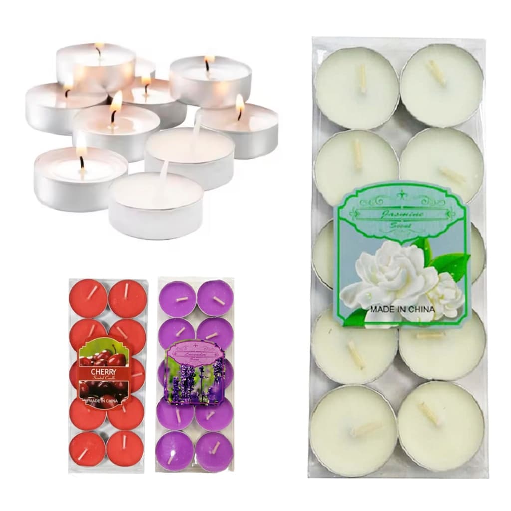 Kit 20 Mini Velas DANTAS Coloridas Refil Lamparina Decoração Vela Rechaud Chá Casamento Festa Aniversário