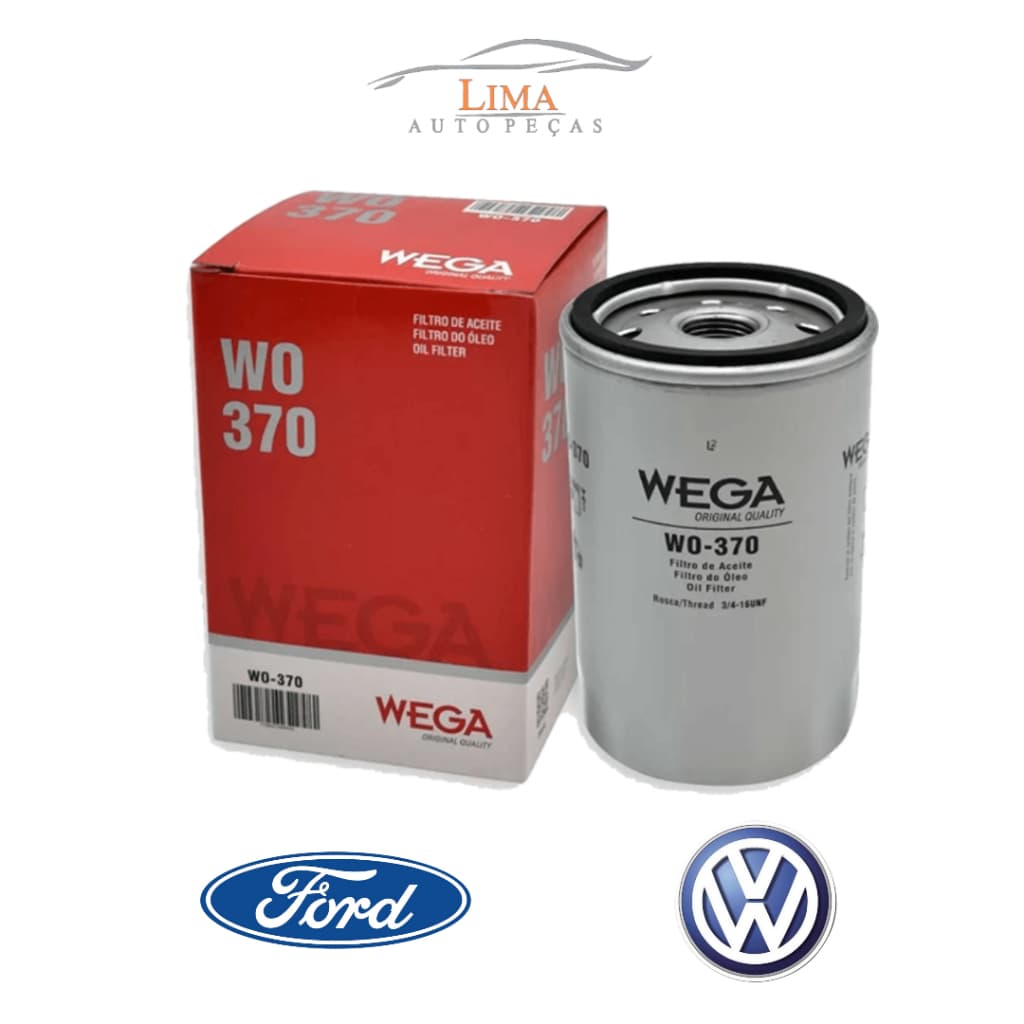Filtro De Óleo Wega WO 370 - Gol/Parati/Saveiro/Escort/Verona - Com Motor AP