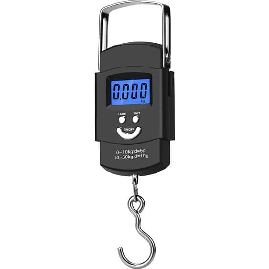 Balança De Mão Digital 50 KG com Pilhas - Para Bagagem Bolsa e Pesca