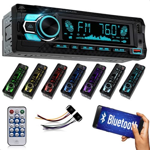 Radio Tipo Pioneer Universal Carro 4x50w Rgb Fm Card Sd Bt
