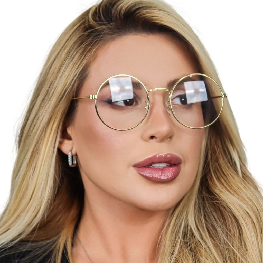 Armação Arredondada Super Em Alta Casual Unissex Elegante