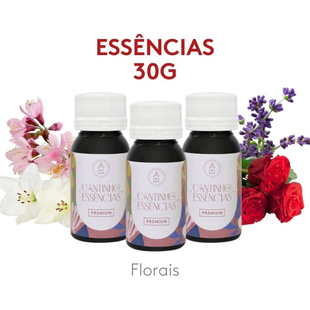 Essências Aromas Florais p/ Sabonete, Aromatizadores, Cosmético e Difusor elétrico - Linha Premium