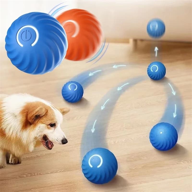 Bola Giratória Inteligente Brinquedo Pet Gato Silicone Usb