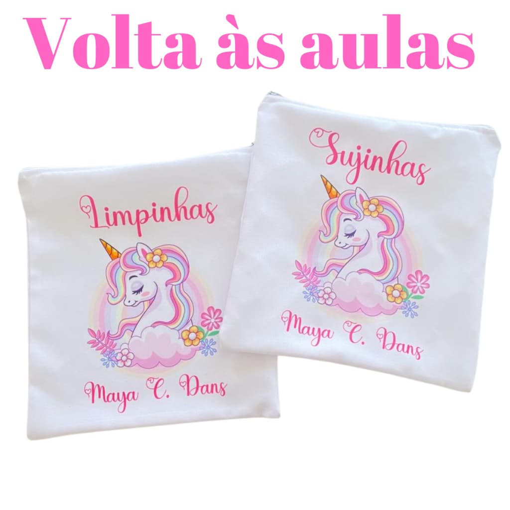 Bolsinha Organizadora Roupa Personalizada, Creche Escolinha, mala viagem menino e menina com nome