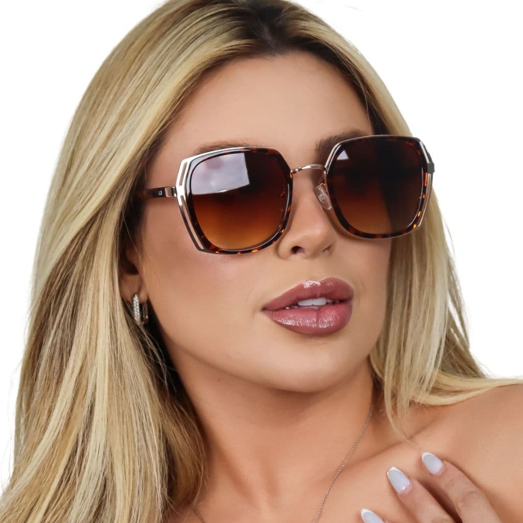 Óculos De Sol Tendência Luxo Modelo Top Proteção Uv400 Lux