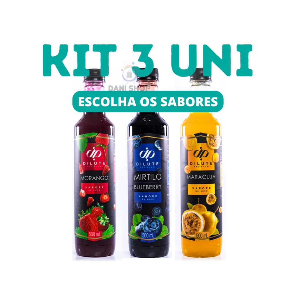 Kit 3 Xaropes Dilute para Drink Soda Italiana Gin - Escolha