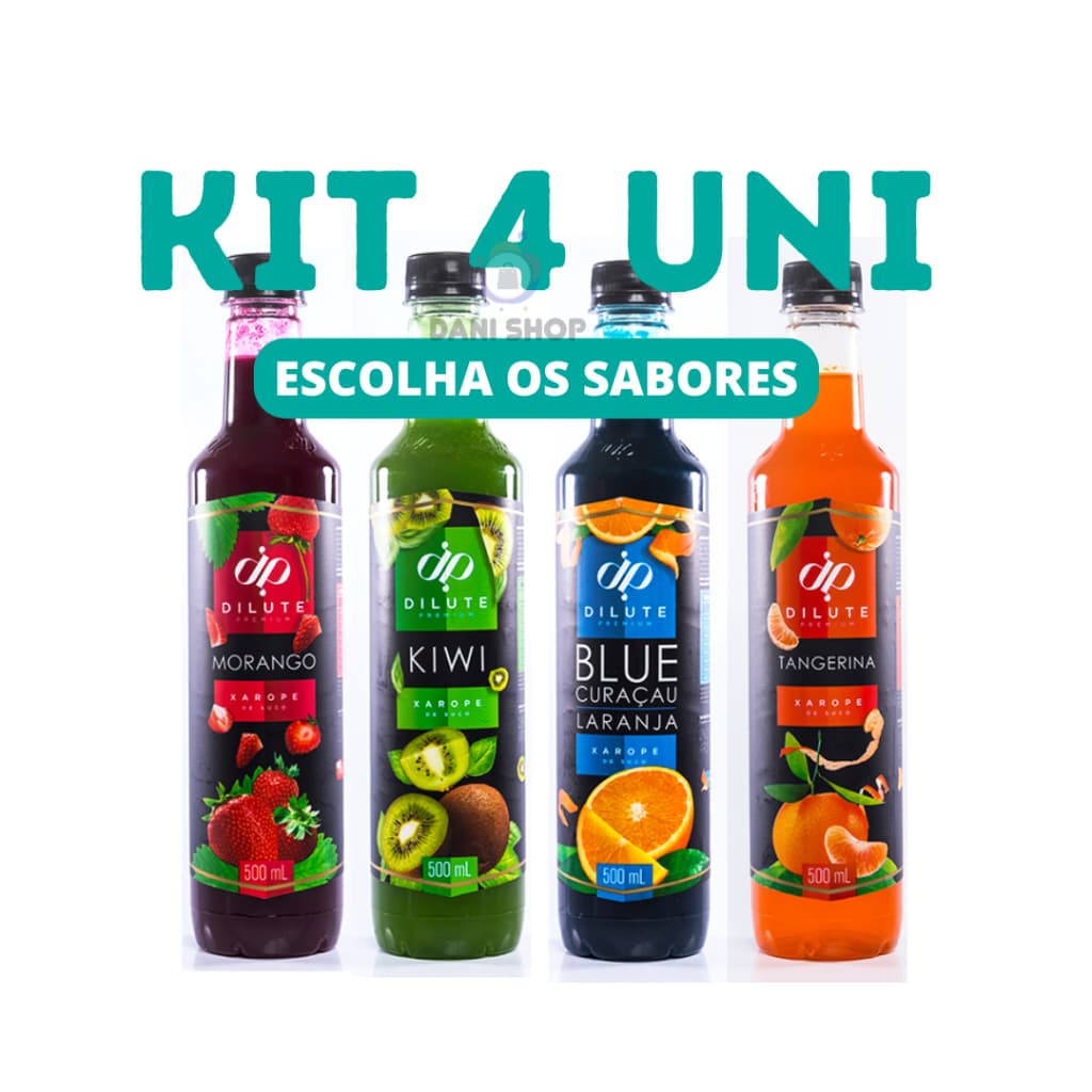 Kit 4 Xaropes Dilute para Drink Soda Italiana Gin - Escolha
