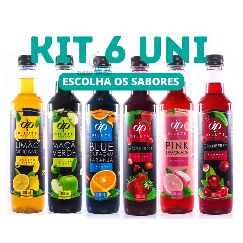 Kit 6 Xaropes Dilute para Drink Soda Italiana Gin - Escolha