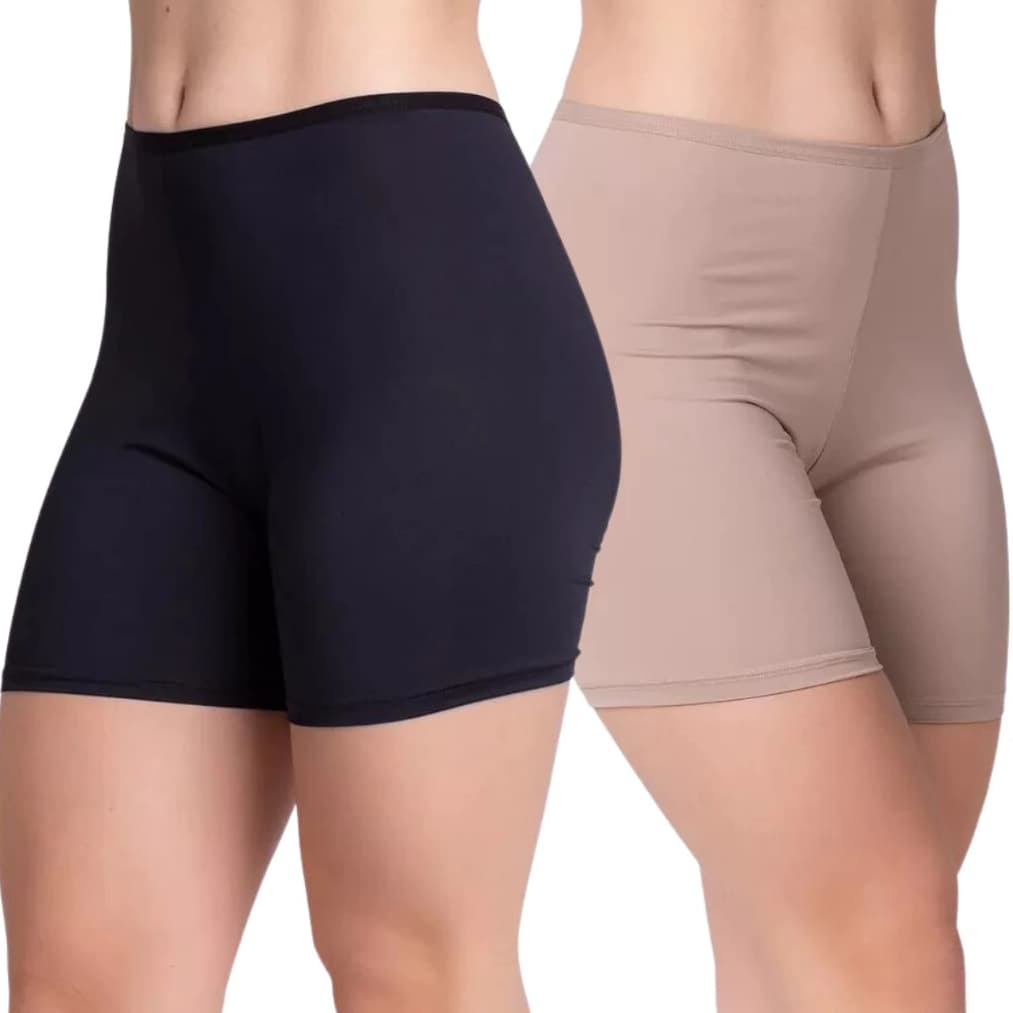 Kit 2 Short Bermuda Segunda Pele Short Anagua Feminina