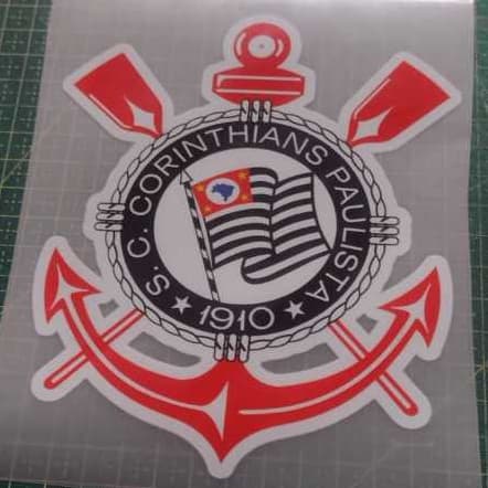 Adesivo Têxtil Termocolante Corinthians Grande 13 cm X 16 cm Aplicação Ferro de Passar Facilmente