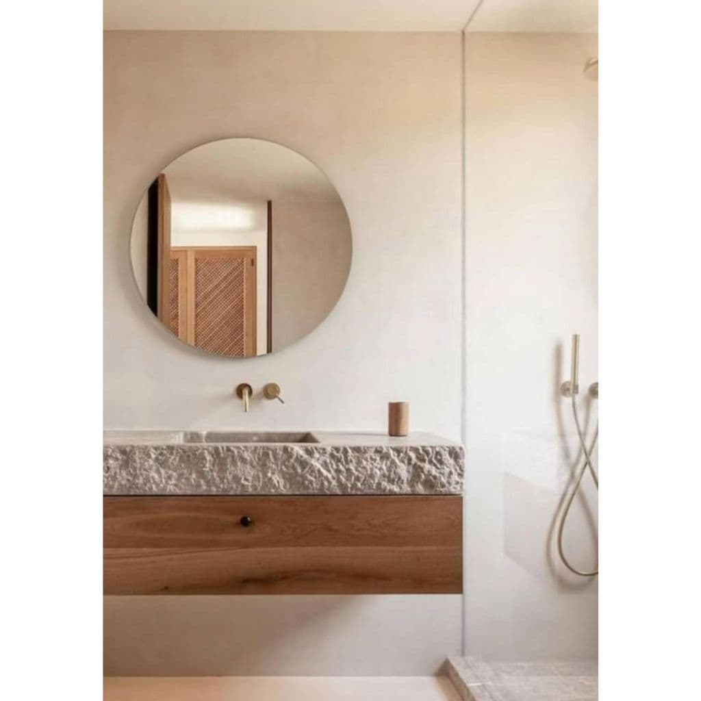 Espelho Redondo 70cm Lapidado Casa Moderno Decorativo C/FITA(REDONDO)