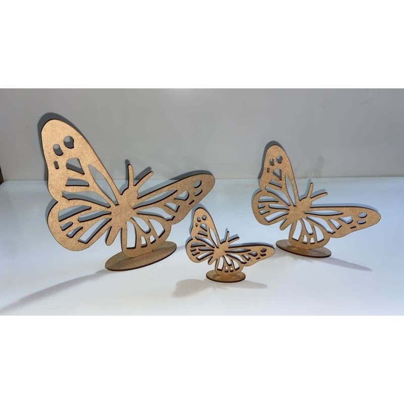 borboleta de MDF de 3mm tradicional no corte laser