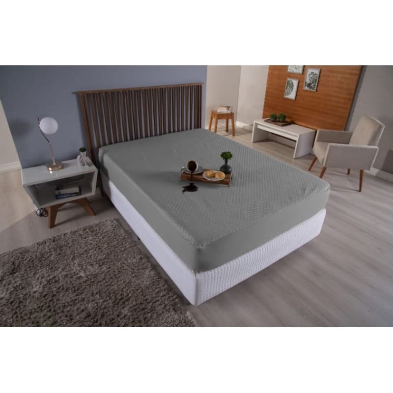 protetor impermeável com elástico colchão cama casal Quem king ou solteiro varias cores