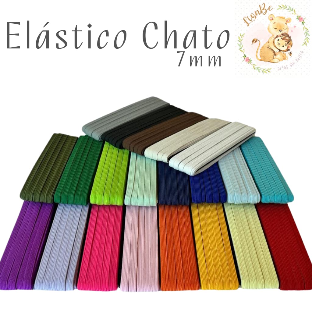 10 Metros Elástico Chato 7mm Colombe São José Agenda Artesanato Costura