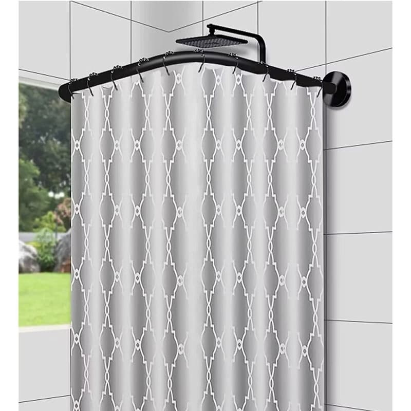 Suporte para Porta Cortina de Box de Banheiro Preto!
