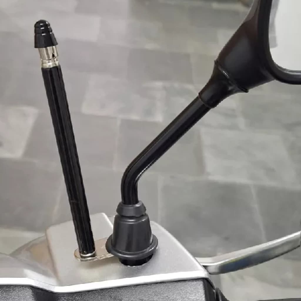 Antena Moto Corta Pipa Retrátil Anti Cerol Aço Inox Retrovisor