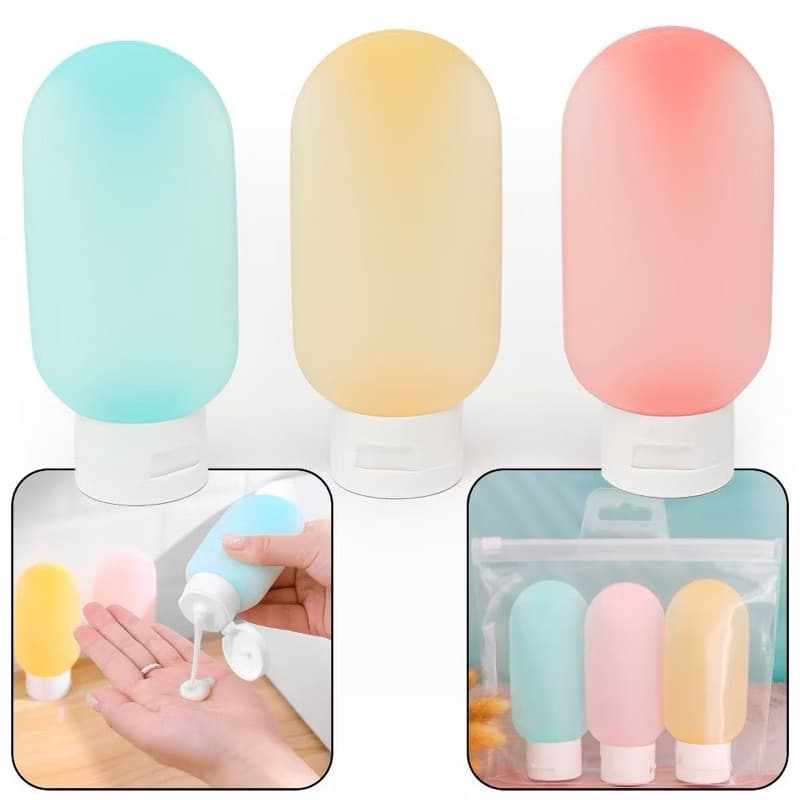 Kit3 De Viagem Portátil sub-Botting Garrafa Vazia De shampoo, Banho De gel Loção