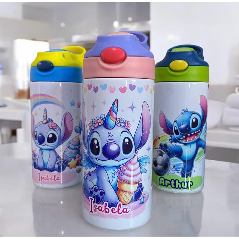 garrafinha térmica infantil lilo e stitch