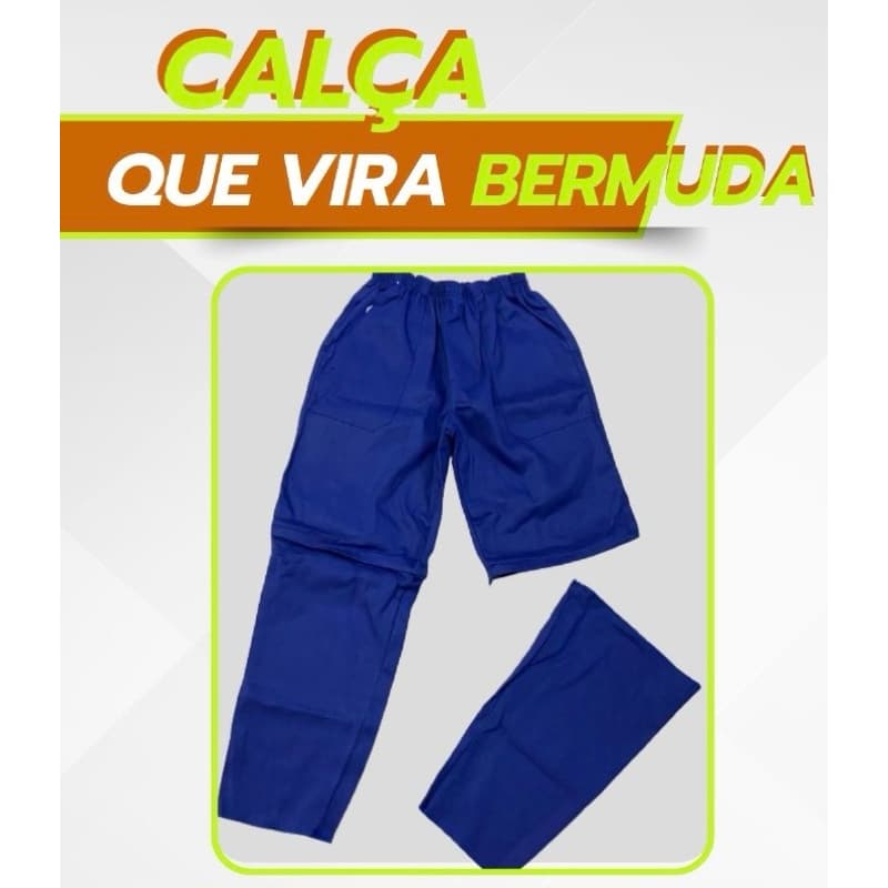 Calça Brim Pesado que vira Bermuda