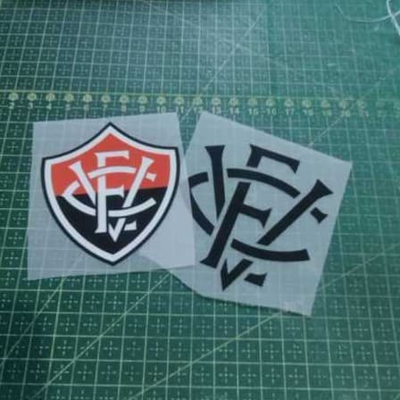 Adesivo Têxtil Termocolante Vitória BA Logo Letras VFC Fácil Aplicação com Ferro de Passar (Reparo)