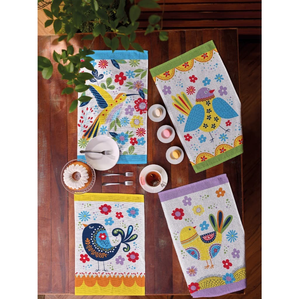 KIT COM 48 PANOS DE COPA TEKA PRIMORE - VÁRIAS ESTAMPAS