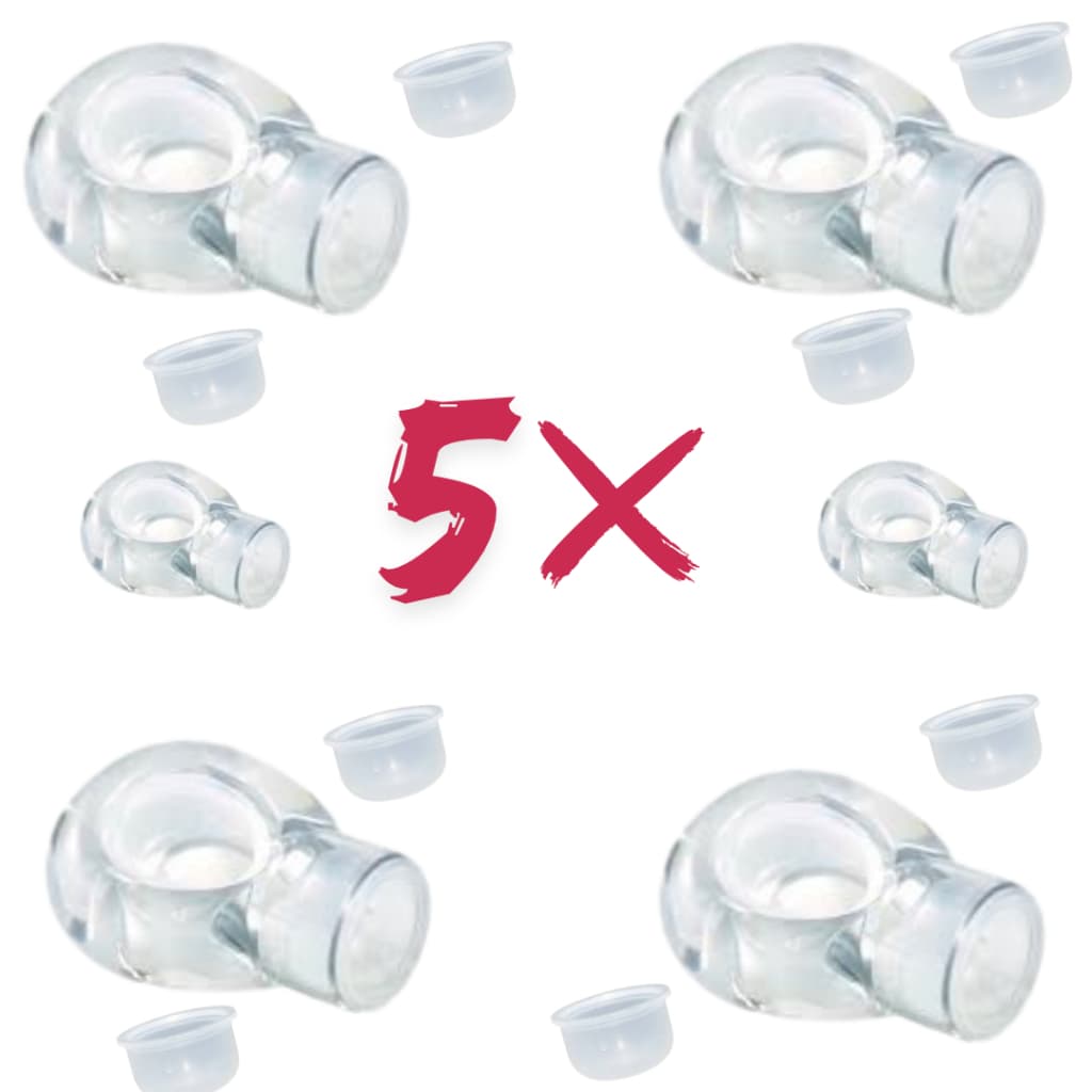 5 Anel Acrílico para Micropigmentação + 10 Batoques Descartáveis Tam G