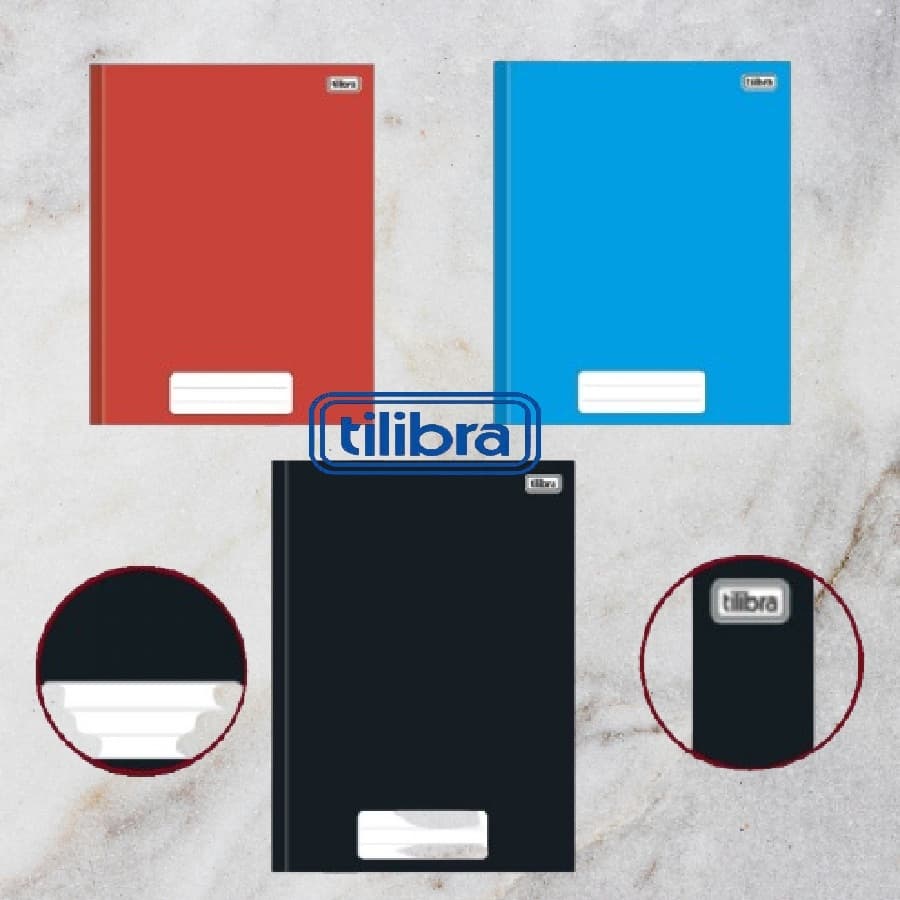 Caderno 80 Folhas 140MMx200MM Tilibra Multicolorido Universitária Escolar Universidade Faculdade