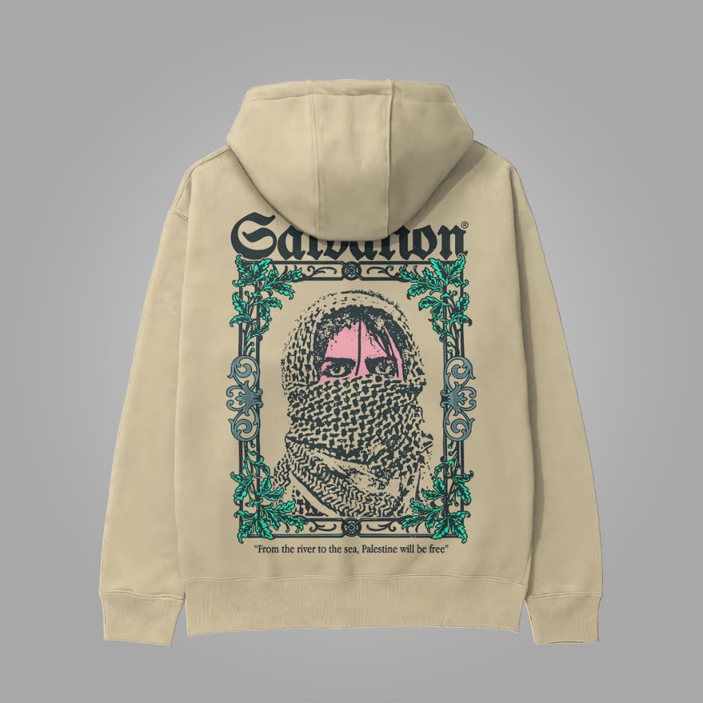 Blusa Moletom DM Custom Streetwear Palestine Capuz e Bolso Unissex