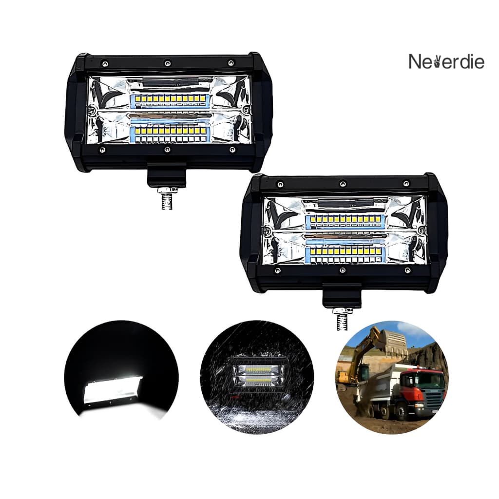 Farol De Barra Light Dubra 13 cm Super LED 72w 12-60V IP65 Branco Frio