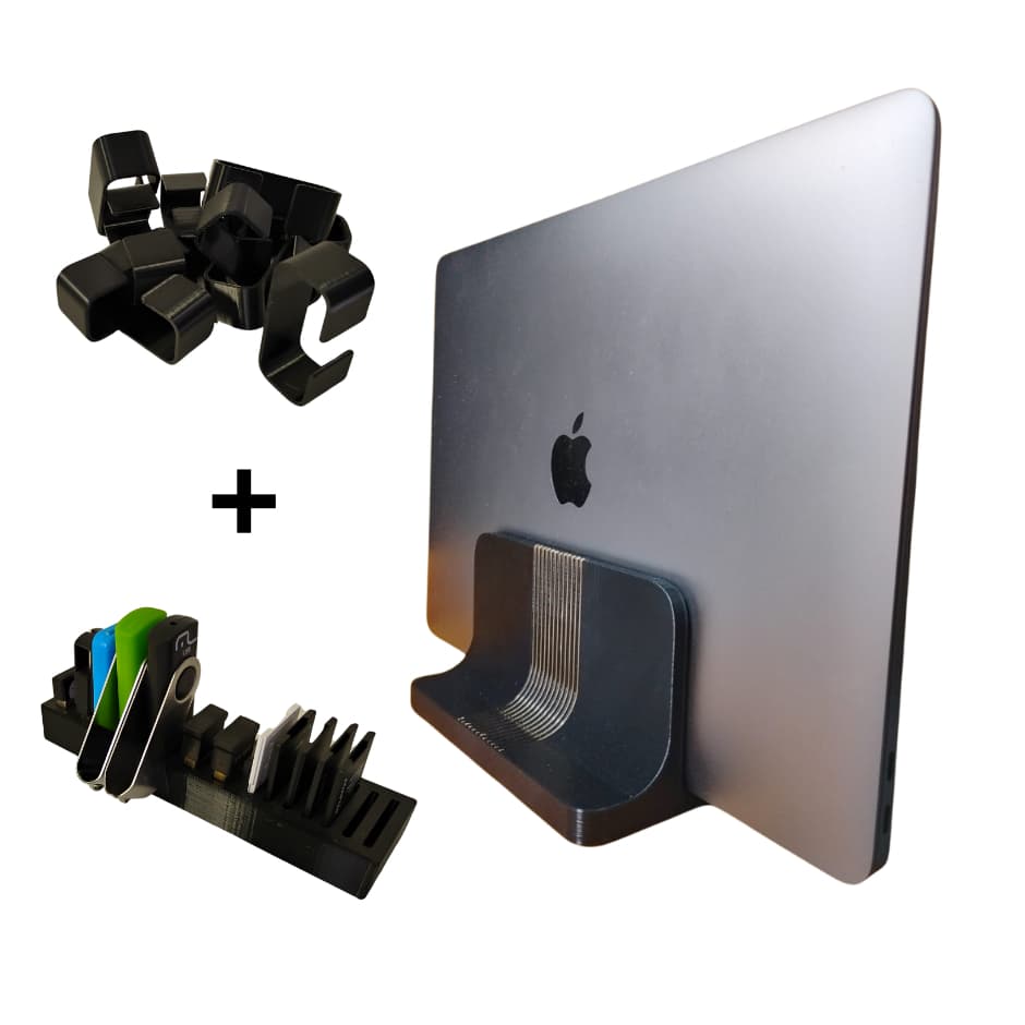 GRÁTIS 10 Organizadores de fios + Kit para MacBook – Suporte para Pendrives e cartões micro SD