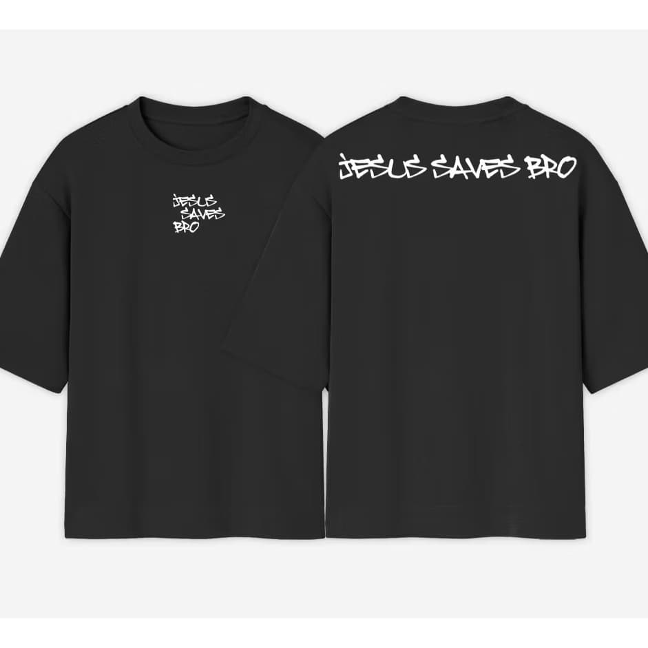 Camiseta Jesus Oversized Streetwear Unisex Jesus Saves Bro Blusa Over Cristã Jesus Camisa Estilosa