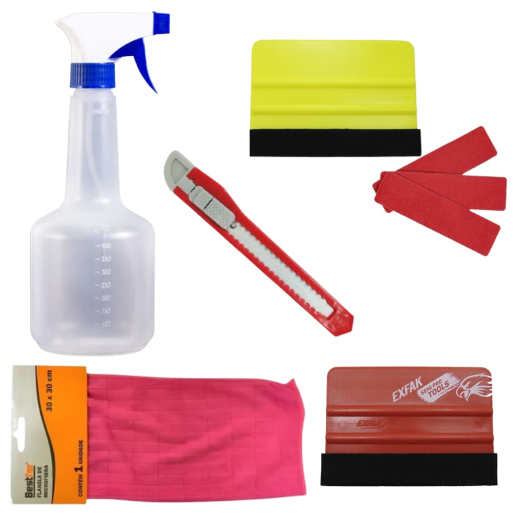 kit para aplicação de insul film papel de parede envelopamento vinil adesivos em geral