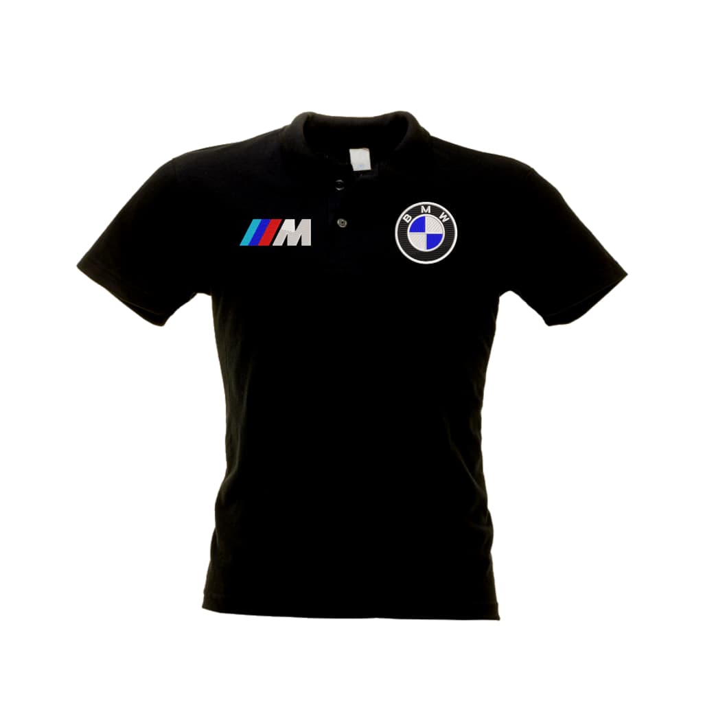 Camisa Polo BMW Toda Bordada Malha Piquet