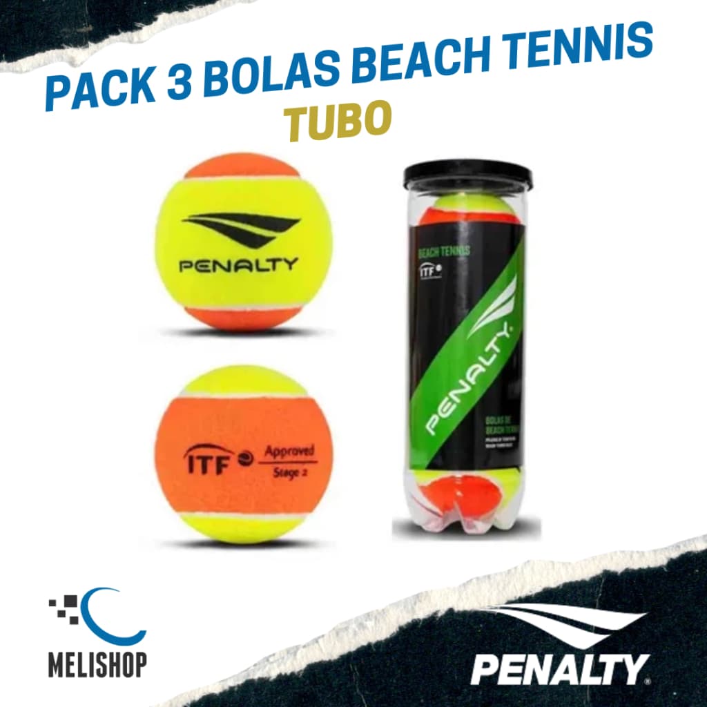 Kit Lata 3 Bolas Beach Tennis Penalty Stage 2 - Controle e Durabilidade