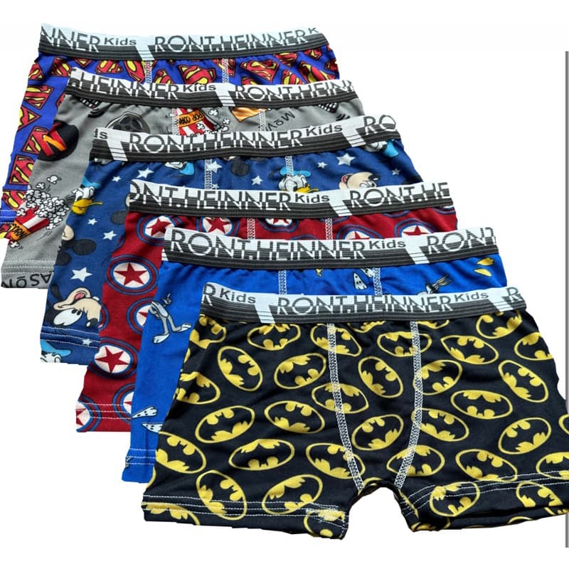 KIT 10 CUECA BOXER INFANTIL MASCULINA CUECA BOX MENINO CUECA INFANTIL CONFORTO KIDS 1 A 8 ANOS