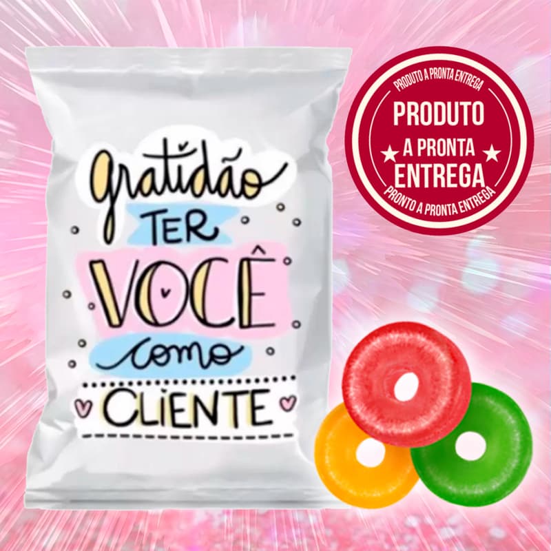1000 Balas Gratidão Ter Você Como Cliente - Envio Imediato