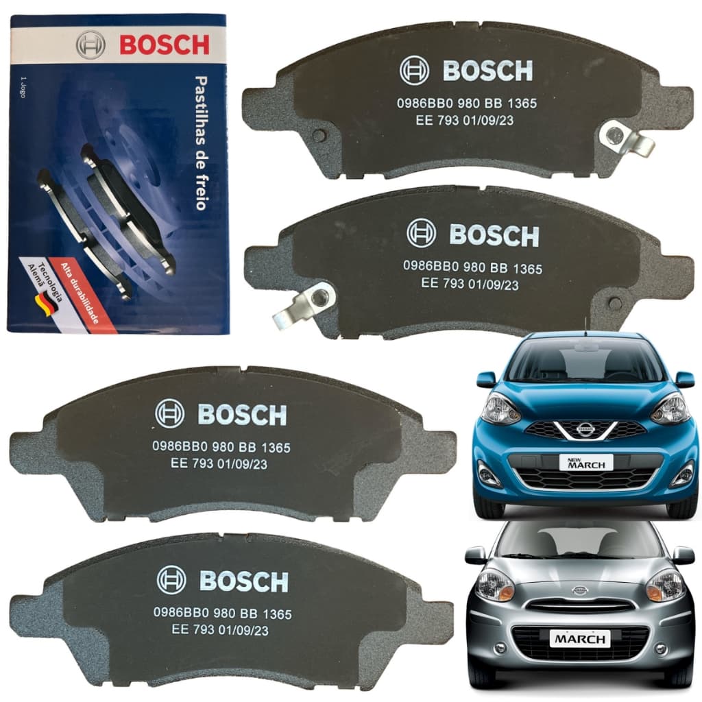 Pastilha De Freio Dianteira March 2011 2012 2013 2014 2015 2016 2017 2018 2019 2020 Original Bosch