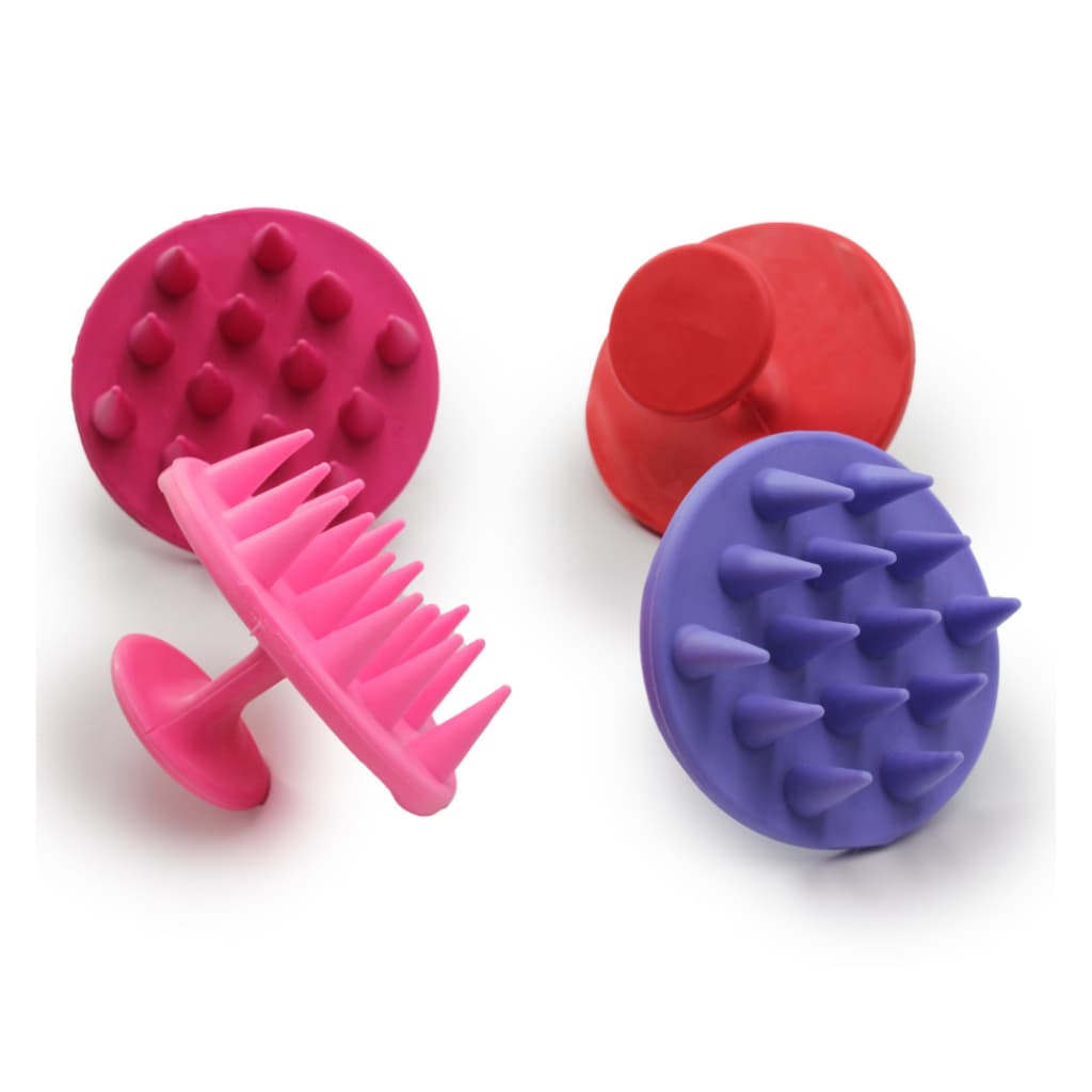 Escova Massageadora De Silicone Couro Cabeludo Anti-Deslizante