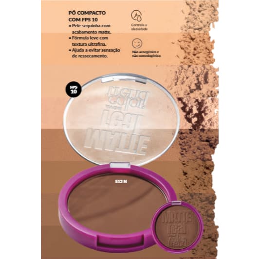 Color Trend Matte Real Pó Compacto Facial 7g Original Avon