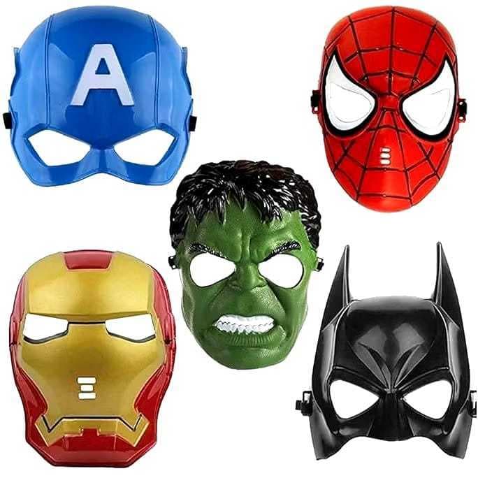 Máscara de Super Heróis, Homem Aranha, Hulk, Capitão América, Homem de Ferro, Batman, Pânico (Ghostface)-Carnaval-Festas