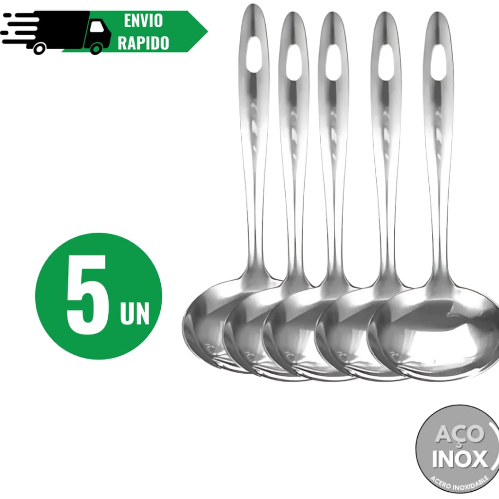 Conjunto de Conchas Sopa Feijão Caldos Em Inox Media 23cm para cozinha Utensílios de cozinha duráveis