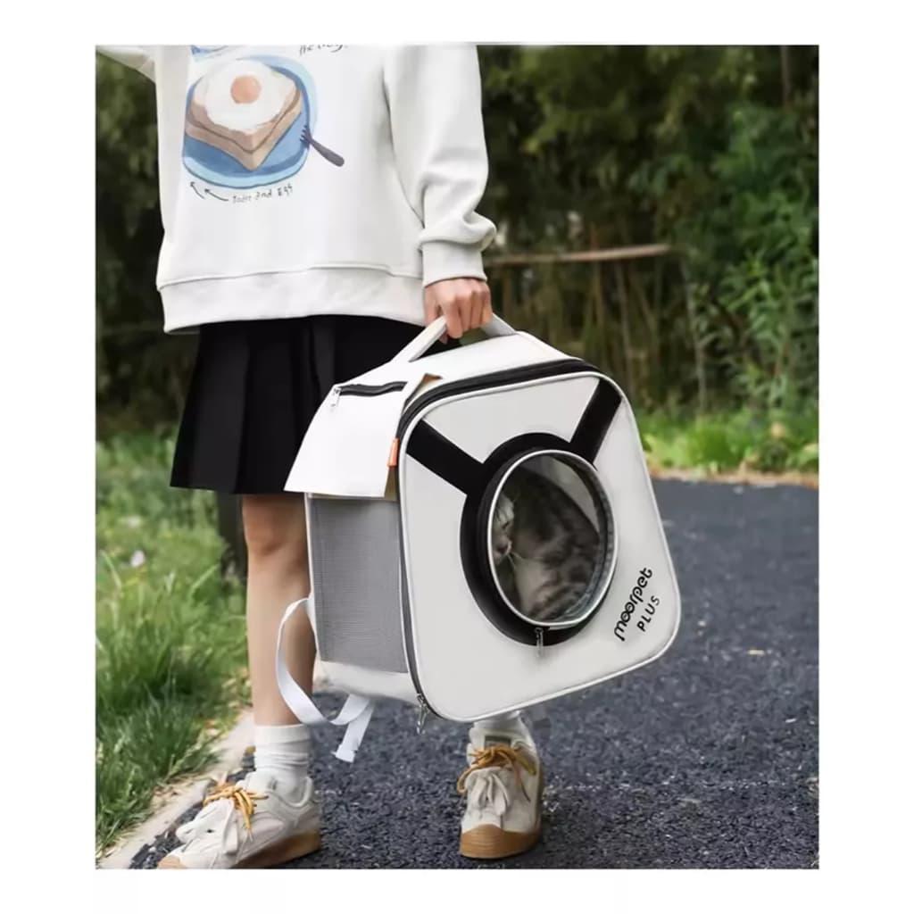 MOCHILA LUXO CÃES E GATOS PEQUENO PORTE OXFORD.