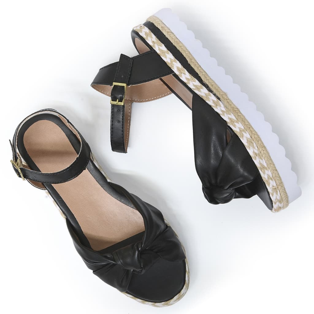 Sandalia Feminina Plataforma Traseira Flatform Nova Original LuH