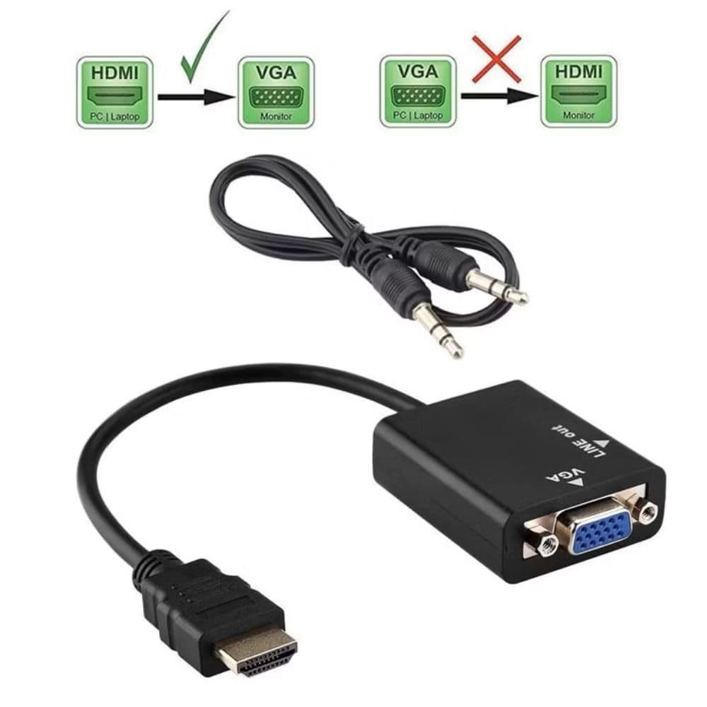 Cabo Adaptador Conversor Hdmi Para Vga, Com Áudio - Exbom CC-HV100