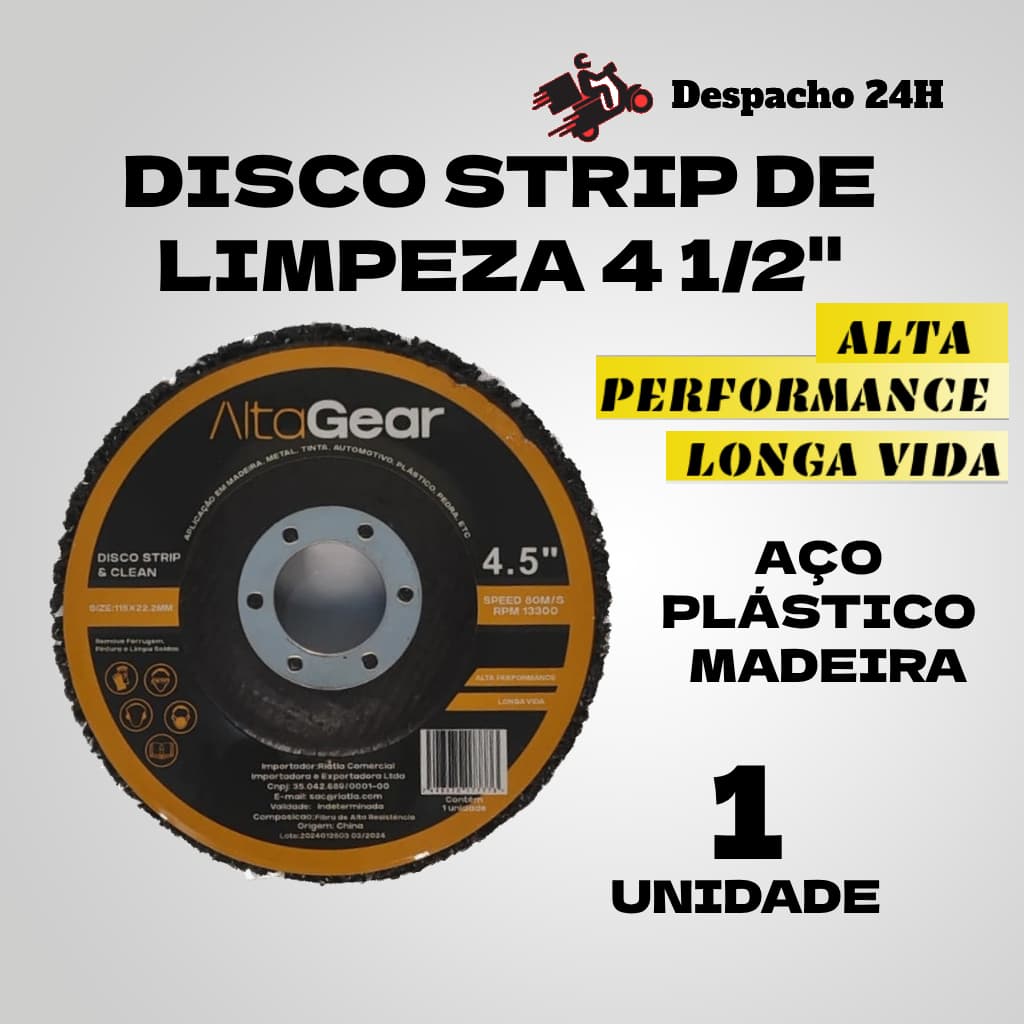 Disco Strip de Limpeza AltaGear - 4.1/2" (115mm) x 7/8" (22mm).