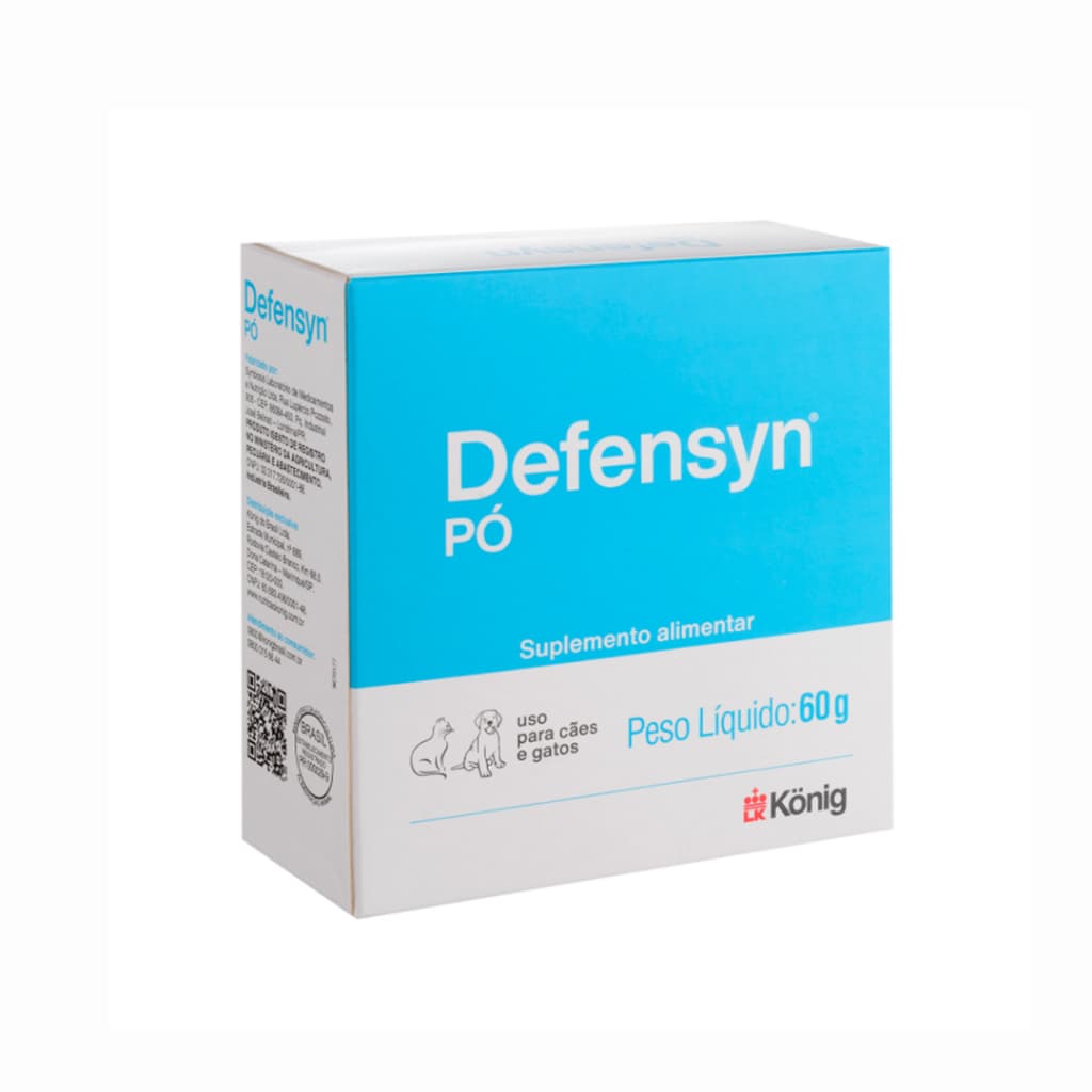 Complemento Alimentar Defensyn Pó König 60g P/ Cães E Gatos
