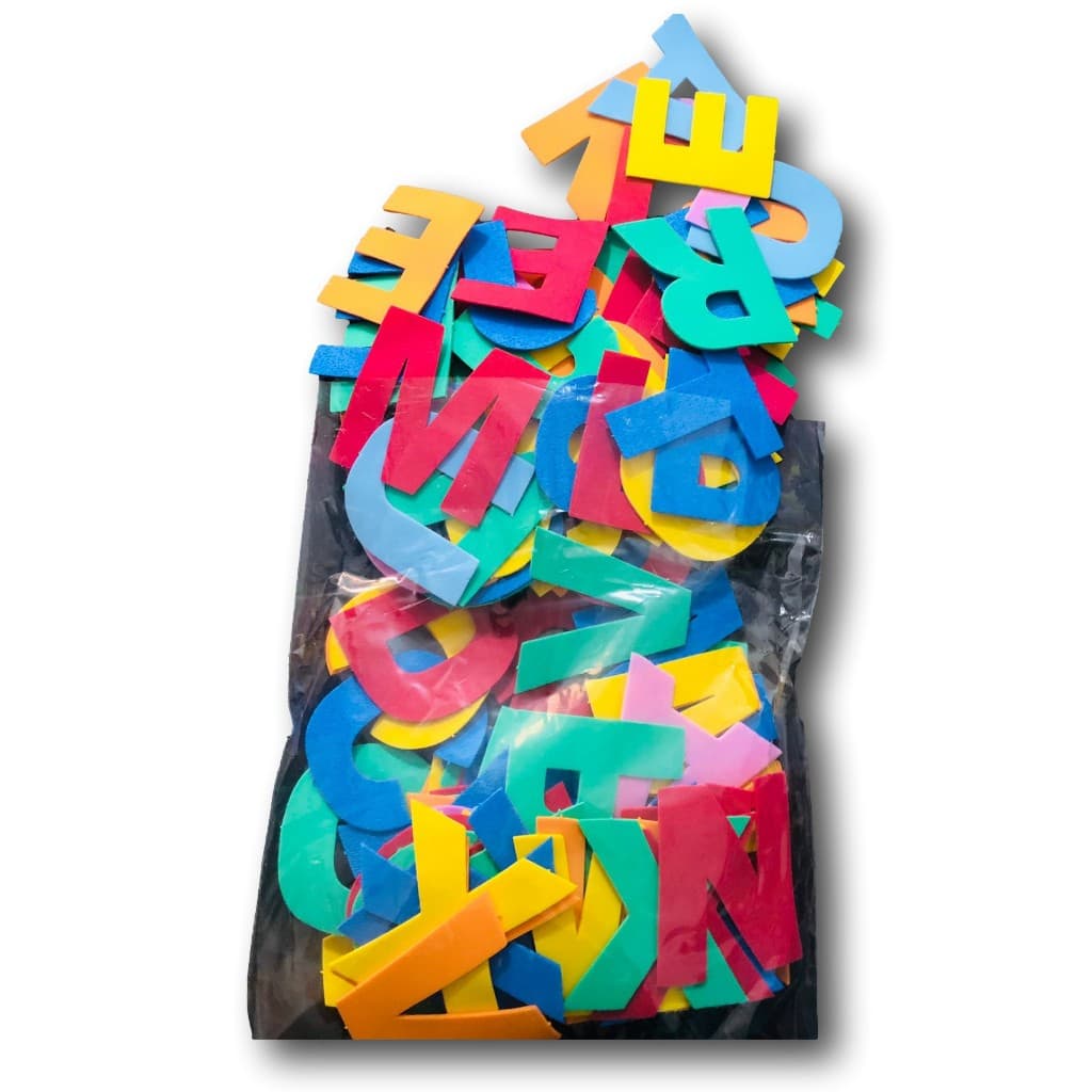 Pacote com 160 letras (7,5cm) (Alfabeto Móvel) em EVA