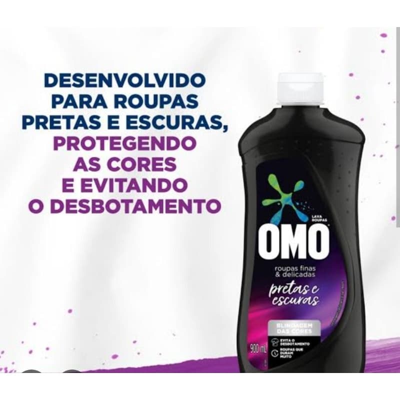 OMO Lava Roupas Sabão Líquido Roupas finas e delicadas Pretas e escuras